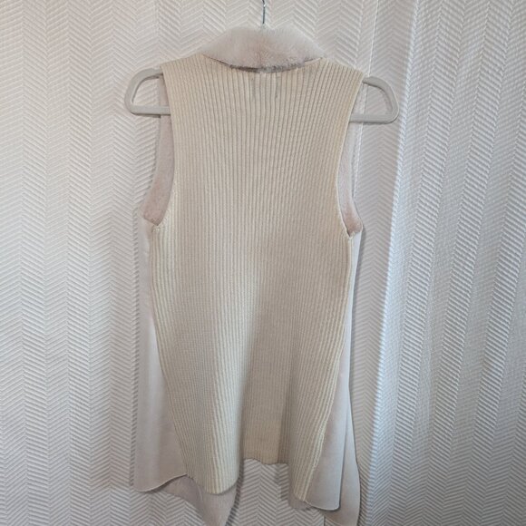 Twelve by Ontwelfth Faux Fur Sweater Waterfall Vest Soft Cozy Layering Large - Picture 11 of 14